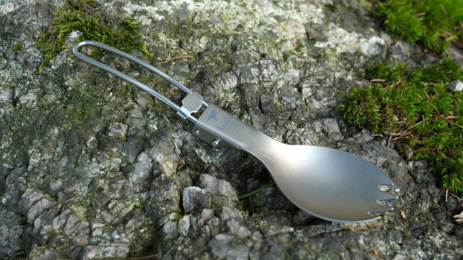 Összecsukható titán spork Keith