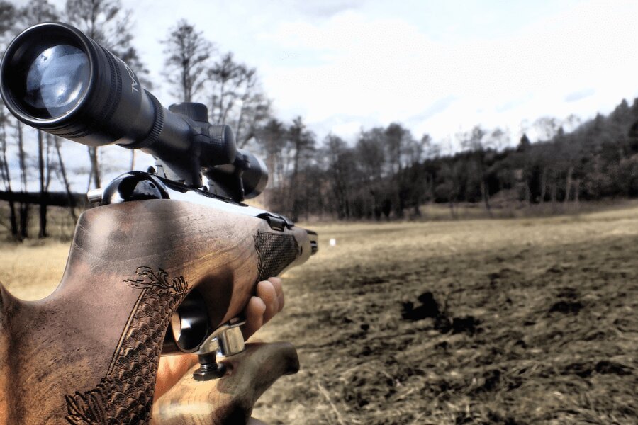 Légpuska optikával. Forrás: https://pixabay.com/cs/photos/%C4%8F%C3%A1bel-diabols-airgun-zbra%C5%88-air-4919447/