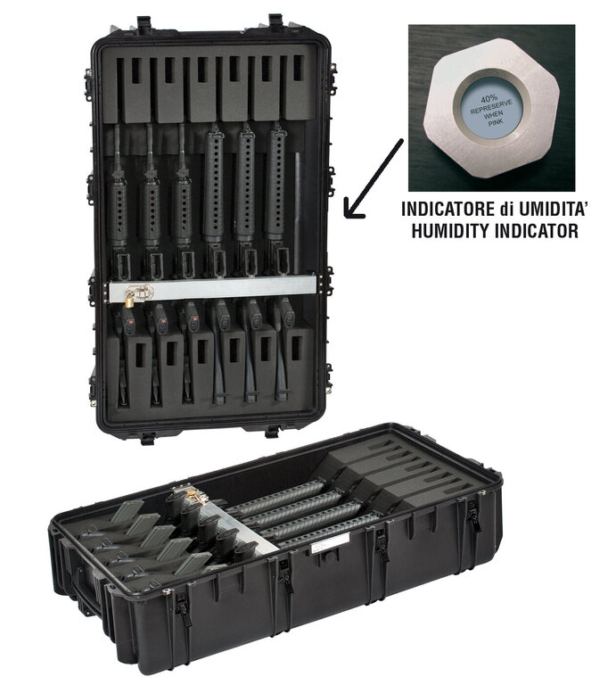 12 puskára alkalmas vízálló, ellenálló tok 10840 Explorer Cases® / habbal