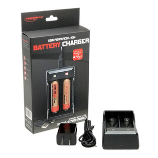 18650 Dual Charger + Adapter PowerTac®