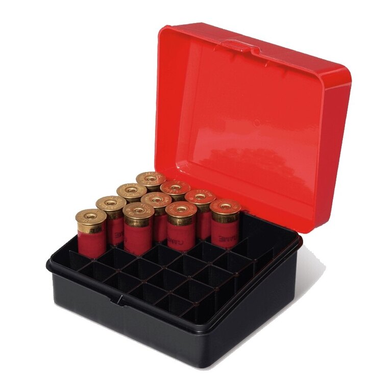 25 db-os sörétes tölténydoboz - Plano Molding® USA - Fekete/Piros