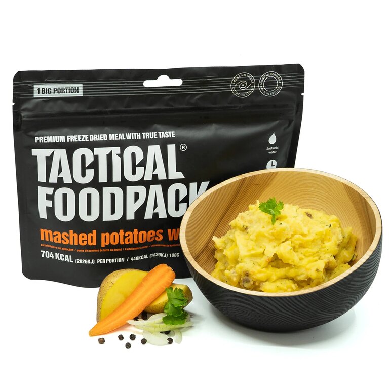 A Dehidrátált ételek Tartalék burgonyapüré csirkehússal Tactical Foodpack®
