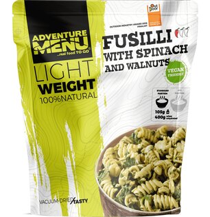 Adventure Menu® Szárított étel Fusilli spenóttal és dióval