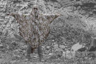 Álcázó poncsó Ghost Hoodie Ghosthood® IRR