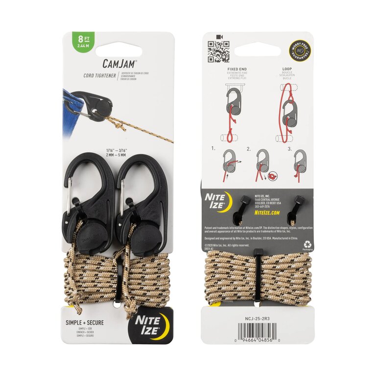 CamJam Nite Ize® rögzítőkarabiner kötéllel