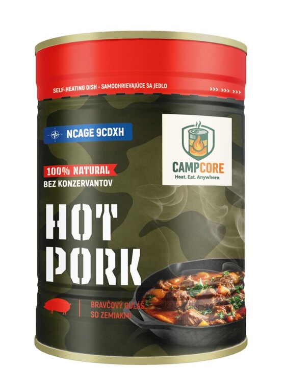 CampCore® Forró Sertéshús Konzerv / önmelegítő