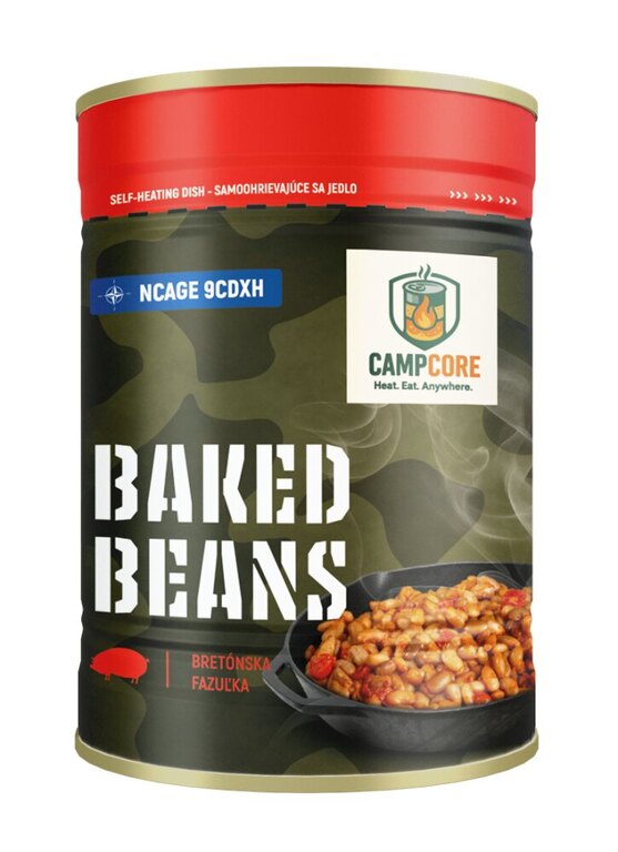 CampCore® sült bab konzerv / önmelegítő