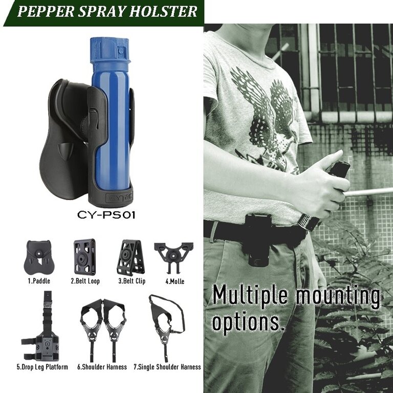 Cytac® 38 mm-es taktikai tok paprika sprayhez - fekete