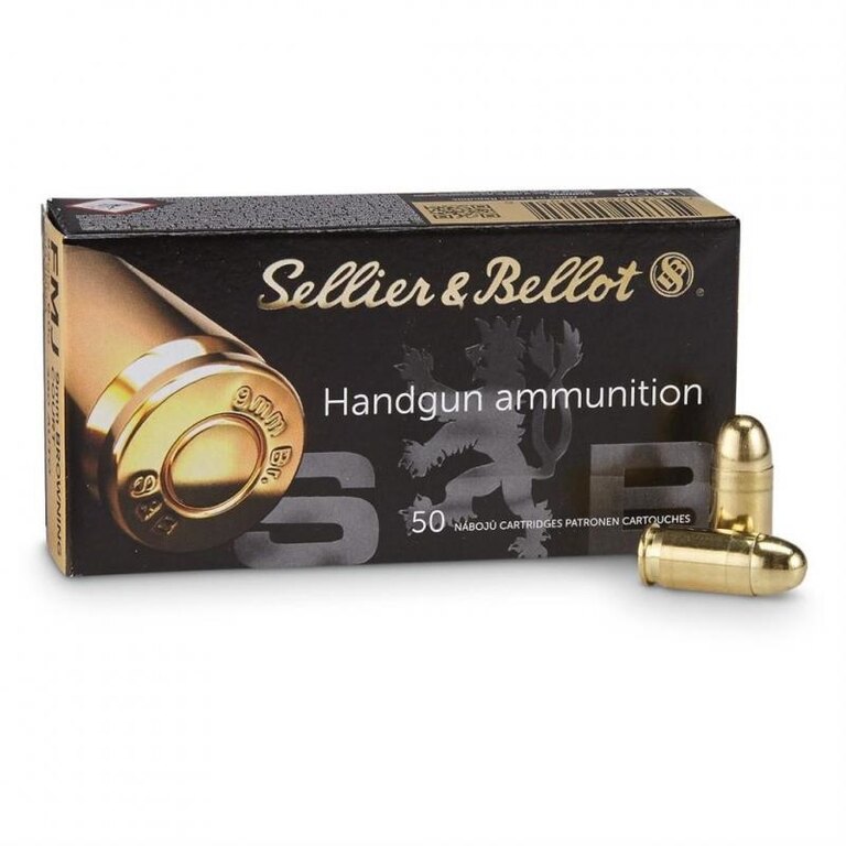 FMJ Sellier&Bellot® lőszer / 9 mm Browning Court / 6 g - 92 grs / 50 db