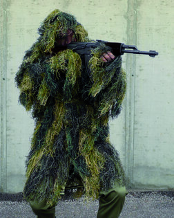 Ghillie álcázó parka ANTI FIRE kapucnival Mil-Tec® - woodland