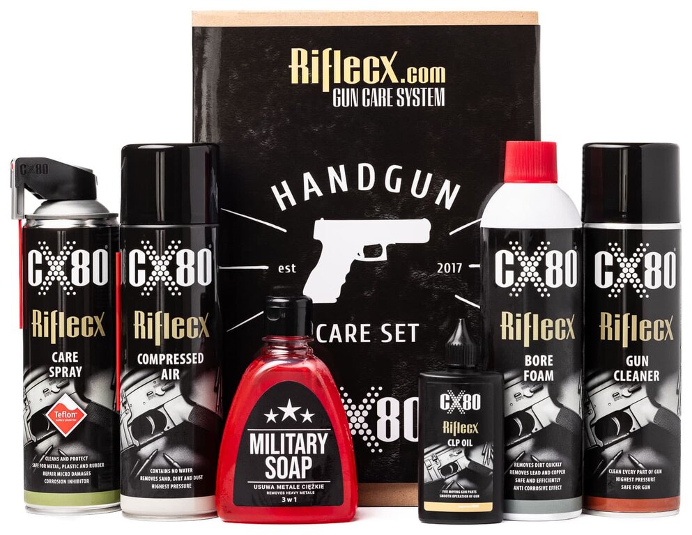 HANDGUN tisztítókészlet pisztolyokhoz és revolverekhez Riflecx®