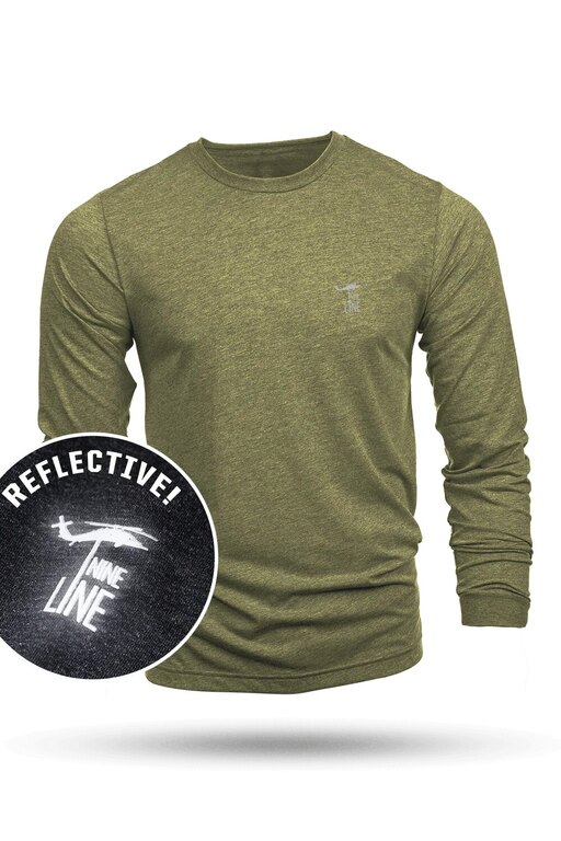 Hosszú ujjú póló Reflective Dropline Logo Nine Line®