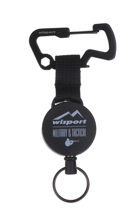Karabiner Key-Back önvisszahúzó zsinórral Wisport®