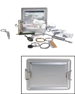KPZ ALUBOX Mil-Tec® túlélőkészlet - ezüst