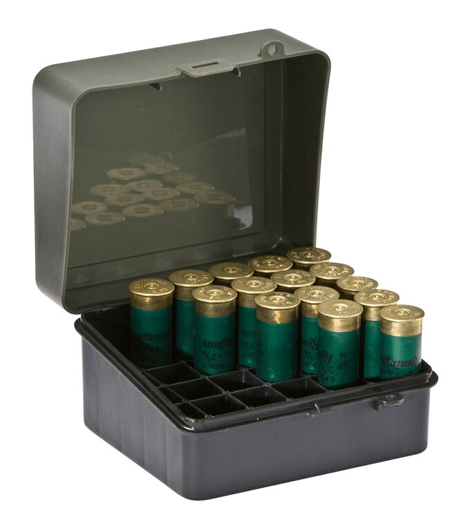 Lőszeres doboz - sörétes 25 db Plano Molding® USA - OD Green/Fekete