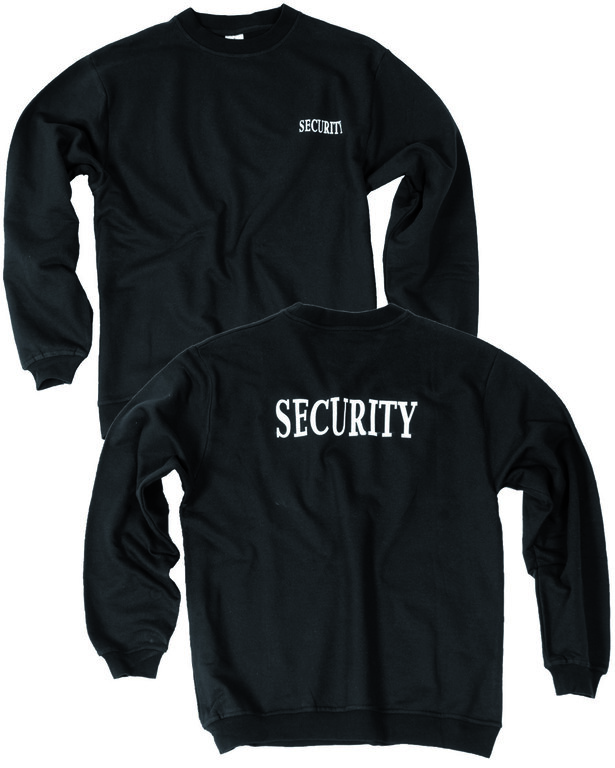 Mil-Tec® pamut SECURITY pulóver - fekete