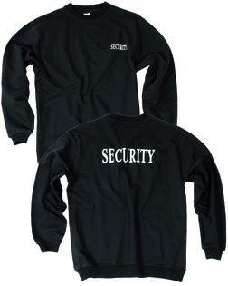 Mil-Tec® pamut SECURITY pulóver - fekete