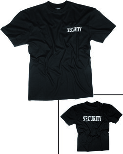 Mil-Tec® SECURITY pamut póló II - fekete