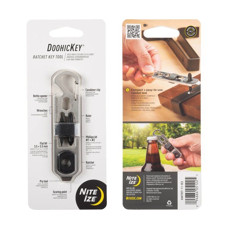 Multifunkcionális DoohicKey Nite Ize® karabiner racsnival