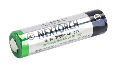 NexTorch® újratölthető 18650 akkumulátor (2600 mAh)