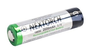 NexTorch® újratölthető 18650 akkumulátor (2600 mAh)