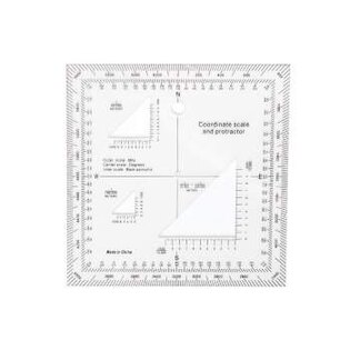 Rothco® koordináta vonalzó és szögmérő