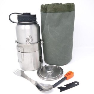 Rozsdamentes Wilderness Bottle Cook szett TBS Outdoor®