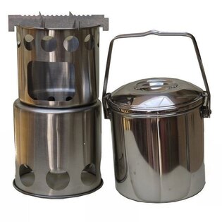 Salamander Stove + Zebra Billy TBS Outdoor® rozsdamentes főzőkészlet