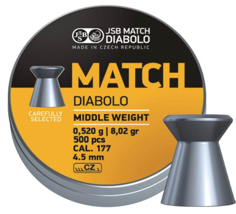 Sárga Match Middle Weight 4,51 mm JSB® / 500 db