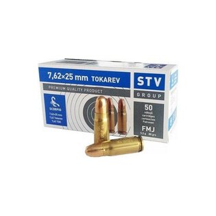 Scorpio STV Arms® lőszerek / FMJ CIP 7,62 x 25 Tokarev / 200 db