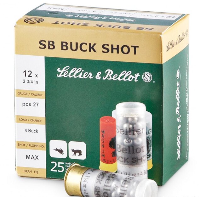 Sellier & Bellot® Buck Shot sörétes lőszer / 12/70 / 36 g / 8,4 mm / 25 db