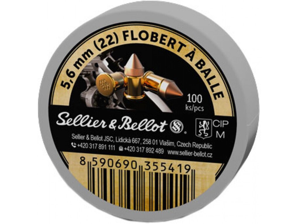 Sellier & Bellot® Flobert lőszer / 5,6 mm (22) Flobert / 1,15 g - 18 grs / 100 db