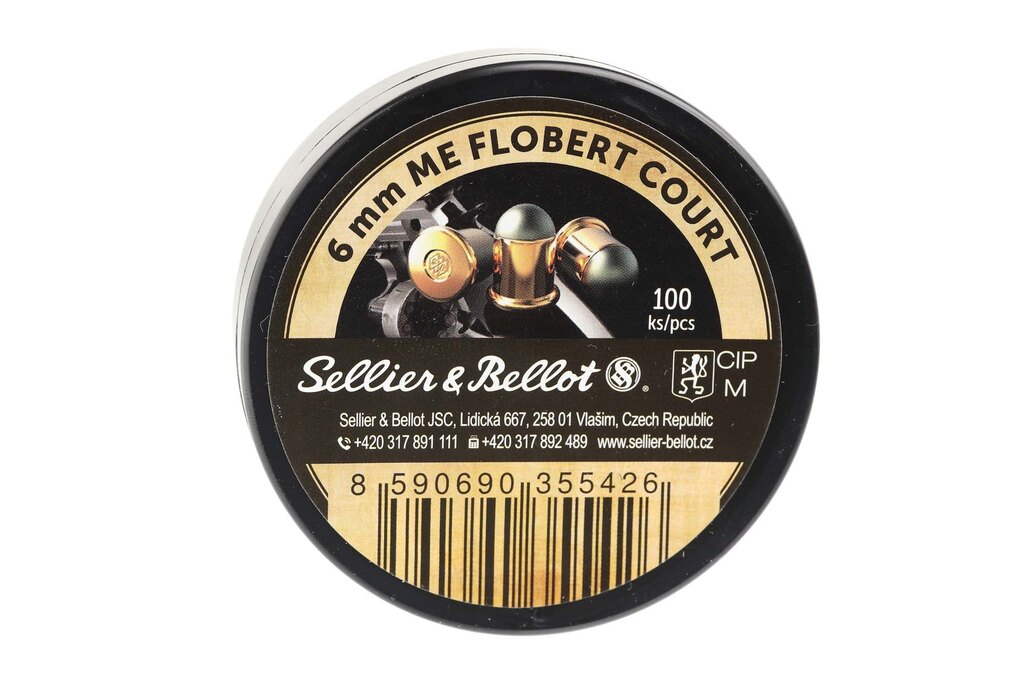 Sellier & Bellot® Flobert töltények / 6 mm ME Flobert / 1,05 g - 16 grs / 100 db