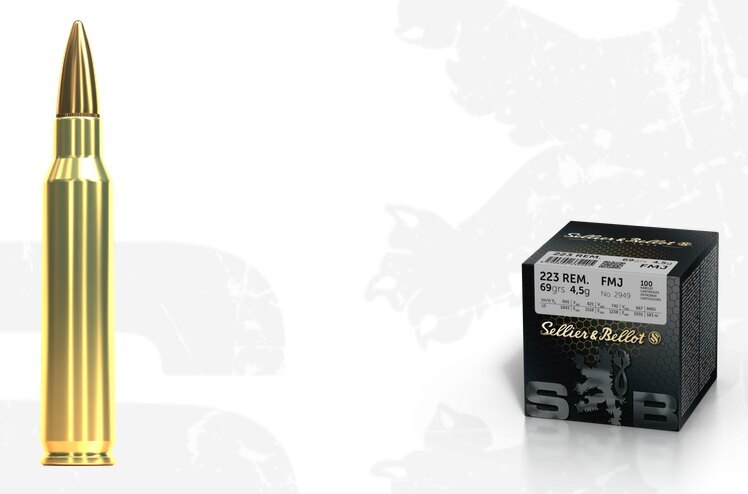 Sellier & Bellot® FMJ lőszer / .223 Rem / 4,5 g - 69 grs / 100 db
