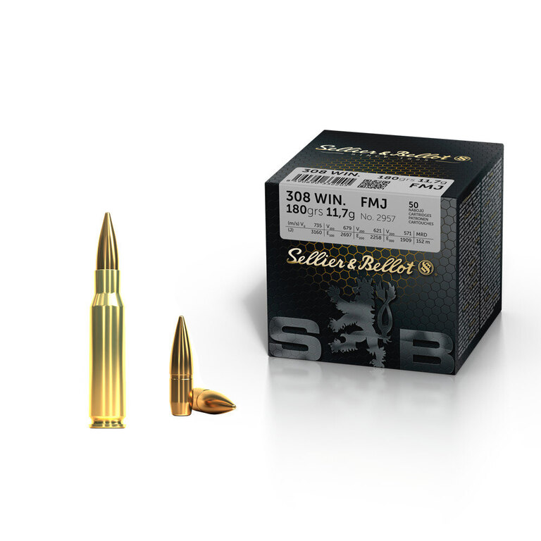 Sellier & Bellot® FMJ lőszer / 308. Win / 11,7 g - 180 grs / 50 db