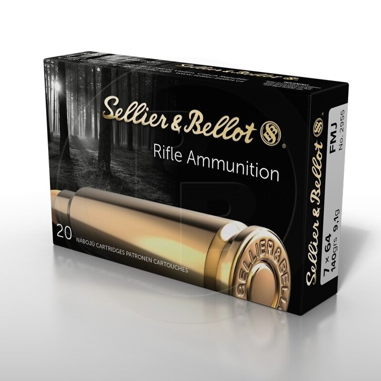 Sellier & Bellot® FMJ lőszer / 7x64 / 9,1 g - 140 grs / 20 db