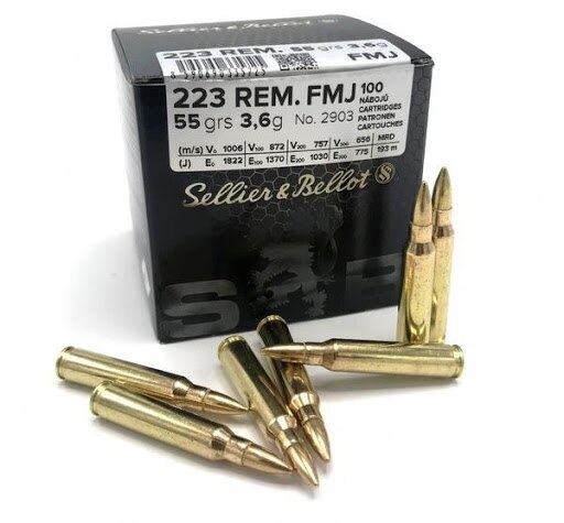 Sellier & Bellot® FMJ lövedékek / 223 Rem. / 3,6 g - 55 grs / 100 db
