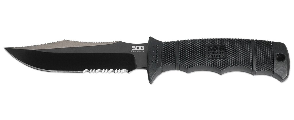 SOG® Seal Pup Elite rögzített pengés kés, Kydex® tok - fekete