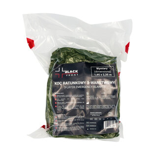 Sürgősségi háromrétegű termo takaró Black Front®