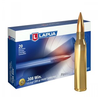 Szubszonikus FMJBT Lapua® lőszerek / .308 Win. / 200 grs / 20 db