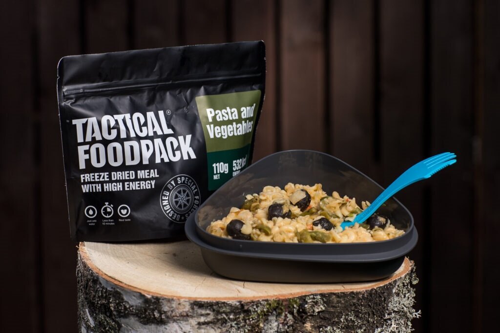 Tactical Foodpack® dehidratált ételek tészta zöldségekkel