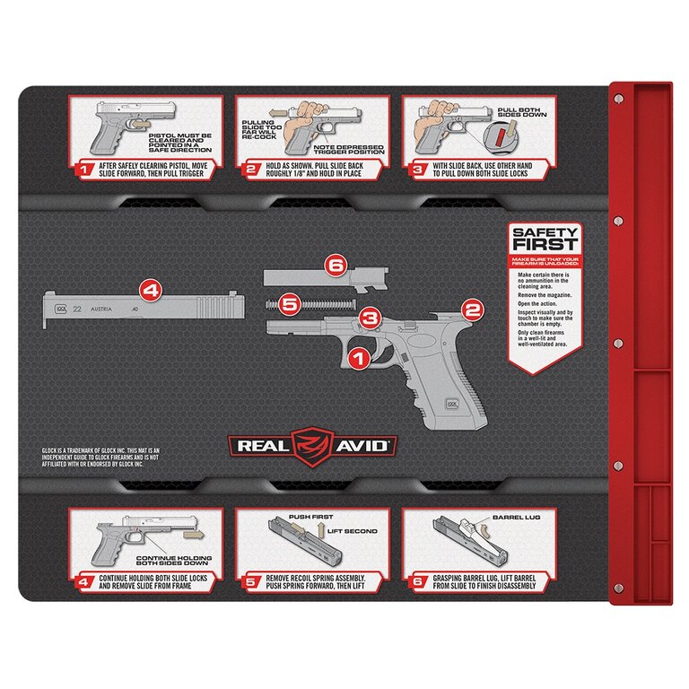 Tisztító útmutatóval ellátott alátét Glock Real Avid®