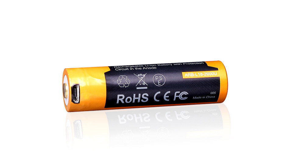 Tölthető USB akkumulátor 18650 (2600 mAh) Fenix®