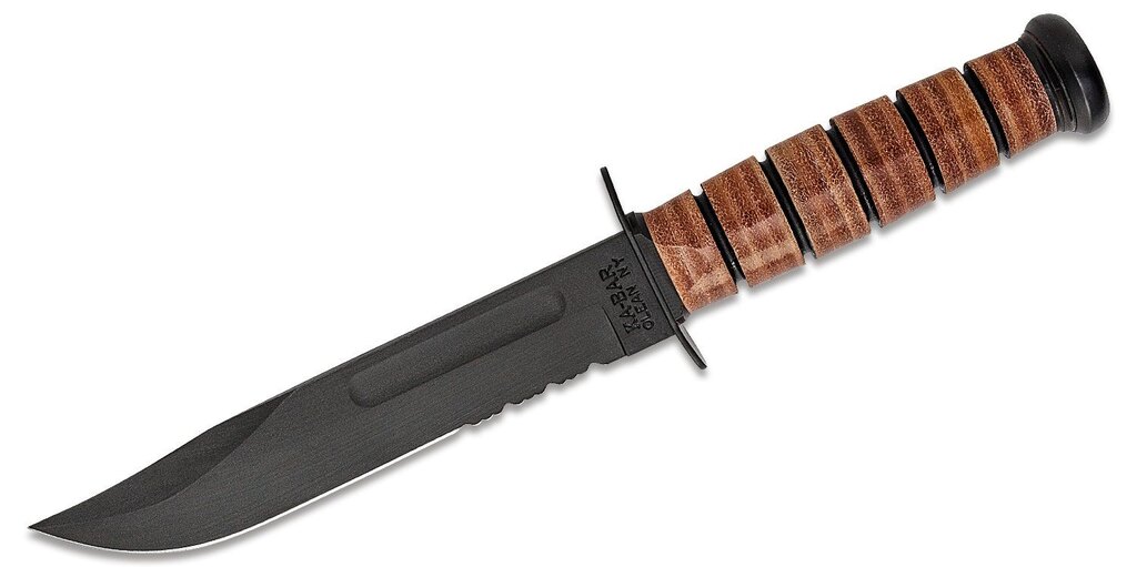 USMC Fighting KA-BAR® rögzített pengés kés, kombinált él