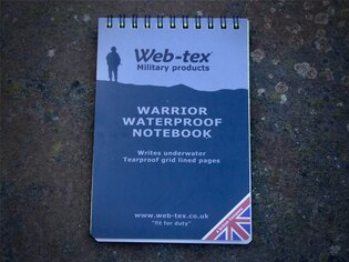 Warrior Web-Tex® vízálló jegyzetfüzet